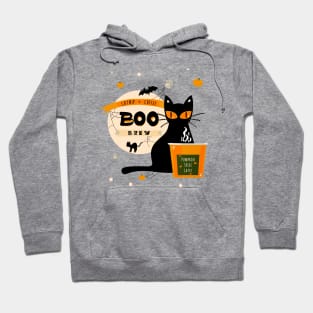 Boo Brew Halloween Cat Pumpkin Spice Coffee Latte Cup Hoodie